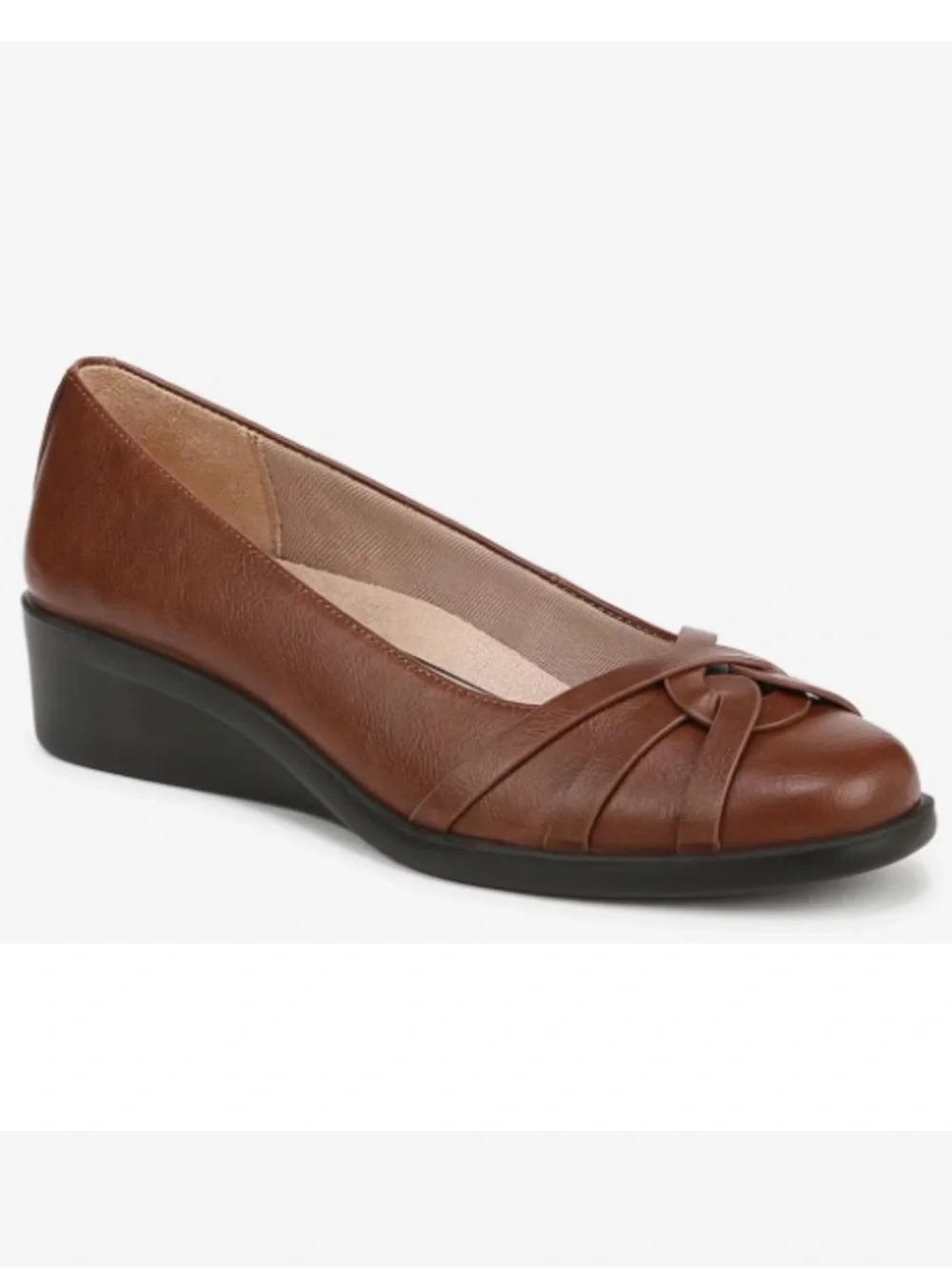 LifeStride Jorie Wedge Pump, Brown, Size 7.5W, NEW no box